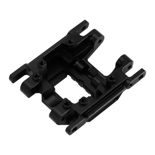 INJORA Skid Plate CNC Aliuminum Transmission Mount for TRX4M 1/18 RC Crawler Car Upgrade Parts,16g (Black)
