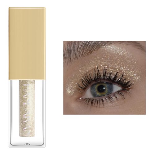 Glitter Liquid Eyeshadow Eyelid Color,Highly Pigmented Liquid Shimmer Eyeshadow Eye Glitter Makeup,Dry Fast Long Lasting Eye Makeup Eye Look,02
