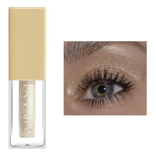 Glitter Liquid Eyeshadow Eyelid Color,Highly Pigmented Liquid Shimmer Eyeshadow Eye Glitter Makeup,Dry Fast Long Lasting Eye Makeup Eye Look,02