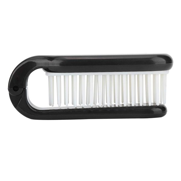 Antilog Pocket Folding Hair Brush Comb, Collapsible Travel Essentials Scalp Massage Comb Hair Styling Tool Accessory for Home Beauty Salon(Black)