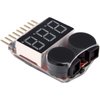 5PCS 2in1 1-8s Lipo Battery Voltage Tester,RC Low Voltage Buzzer Alarm,Battery Monitor Checker Tester for 1-8s Lipo/Li-ion/LiMn/Li-Fe