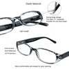 VisionGlobal 4 Pairs Reading Glasses with Spring Hinge, Blue Light Blocking Glasses for Women/Men (4 Color,+6.00 Magnification)