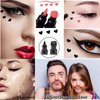 Go Ho 2 PCS Waterproof Liquid Eyeliner Stamps,Black&Red Eyeliner Heart Stamp Eyeliner for Harley Costume Makeup,Double-side Long-lasting Winged Eyeliner Stamp,Smudge-Proof Eye Liner