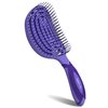 NuWay 4HAIR DoubleC PRO U.S. Patented Double Curved Detangling Brush is Hair Dryer Safe (Hyacinth)