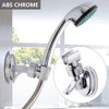 PROZADAHAO Adjustable Shower Head Holder, Bathroom Suction Cup Handheld Shower Head Bracket, Removable Handheld Showerhead & Wall Mounted Suction Bracket (Silver)