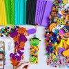 Winlyn 36 Sets Halloween Craft Kits Halloween Crafts Holiday Fall Kids Crafts DIY Halloween Bookmarks Art Sets Bats Monster Ghost Foam Stickers Arts and Crafts for Kids Classroom Activities