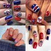 8 Sheets 4th of July Nail Art Stickers American Independence Day Nail Design Decals 3D Self-Adhesive Nail Art Supplies USA Flag Patriotic Stickers Manicure Sticker for Memorial Day