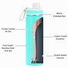 DRINCO Stainless Steel Water Bottle Spout Lid Vacuum Insulated Double Wall Water Bottle Wide Mouth (40oz 32oz 22oz 18oz 14oz) Leak Proof Keep Cold Sport Camping Hiking (22 oz, 22oz Teal)