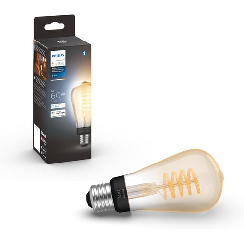 Philips Hue 7W ST19 White Ambiance LED Smart Vintage Edison Filament Bulb, Warm - Pack of 1 - E26...
