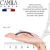 Camila Paris CP2817 French Hair Barrette Clip for Girls, Handmade, Onyx, Metal-Free Closure Strong Hold Grip Hair Clips for Women, No Slip and Durable Styling Girls Hair Accessories, Made in France
