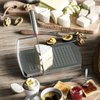 ISZW Multipurpose Cheese Slicer Cutter, Stainless Steel Cheese Cutter Board with Blade for Block Cheese, Effortless Slicing, Guillotine Sausage Ham Biltong Jerky Slicer