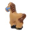 Fisher-Price Replacement Part for Collectible Little People Barnyard Farm Dollhouse Playset CBG45 - Replacement Brown Horse with Brown Mane and Tail Figure Wearing a Blue Halter