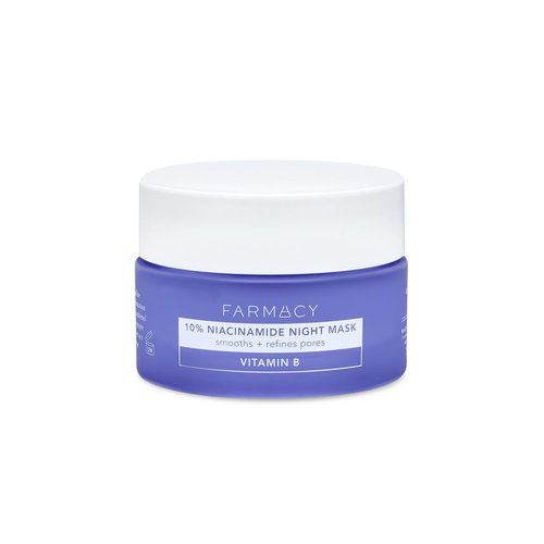 Farmacy Niacinamide Overnight Face Mask - Pore Refining Facial Mask with 10% Niacinamide - Replenishes Moisture Barrier with 3% Panthenol + Blueberry Seed Oil for Soft, Supple Skin (25ml)