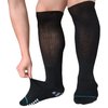 COIYUFUX Extra Wide Socks For Bariatric Feet- Knee High Diabetic Socks For Men Women, Cast Socks Lymphedema Socks for Swollen Foot Ankle Leg (Black)