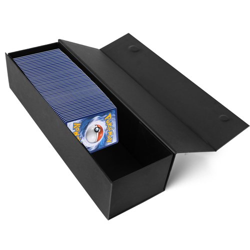 Abilat 2 Pcs Quickflod Trading Card Storge Boxs Magnetic Black Storge Boxs for Closure Card Sport Card Storge for Baseball, Football Cards and MTG Cards Playing Cards Case