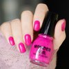 COSMOO 15ml Hot Pink Quick Dry Nail Polish, Neon Pink Vegan Chip-Resistant Long-Lasting Nail Lacquer for Nail Art Varnish, 0.45 fl oz