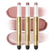 Falocutus 3 PCS Gel Eyeshadow Stick,Cream Matte and Shimmer Eyeshadow Pencil,Waterproof & Smudge-Proof Highlighter Makeup Pen,Long Lasting Shimmer Finishing and Create Resistant,P-Heavenly Letter