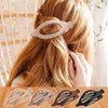 Waimemoya 12 Pack Flat Hair Clips, French Design, Alligator Hair Clips for Women, Oval Barrette Jaw Clips, Strong Hold Side Hair Clamps , Matte Claw Clips for Thick Hair, Various Natural Shades