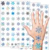 180 Pcs Glitter Snowflake Temporary Tattoos 3 Sheets Cute Winter Snowflake Tattoos Stickers for Women Girls Kids Face Body Christmas Party Favors