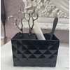 Salon Shears Rack for Hair Stylist Scissors Container for Pet Grooming Hair Cutting Organizer Storage Box Salon Shear Holder Combs Clips Brushes Hairdressing Combs Organizer (Black)