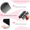 Flat Iron Comb Attachment, New Flat Iron Hair Straightener Comb Attachment, Clip On Accessory for Home and Salon Hair Styling Tool(COLOR:Black)