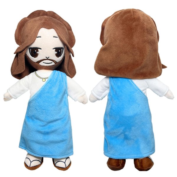 AZCZRQT Jesus Plush Doll My Friend Jesus Stuffed Plush Toy Figure Christmas Plush Home Decoration Baptism Easter Plush Doll