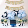 Gankbite Holy Cow I'm One Banner Farm 1st Birthday Party Decoration Barnyard Burlap Garlands Western Boy First Birthday Supplies Blue