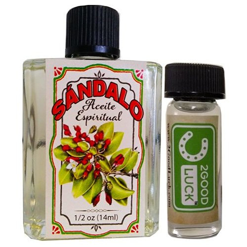 2GoodLuck Sandalwood, Spiritual Oil with 1 Dram Perfume Set for Magic and Rituals. Aceite Espiritual Sándalo Para Rituales Y Magia.
