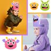 Aoriher 12 Pcs Monster Paper Hats Party Headbands Monster Themed Birthday Party Supplies Baby Shower Favors Monster Dress Costume for Boys Girls Kids Party Supplies Cosplay Props, 6 Styles