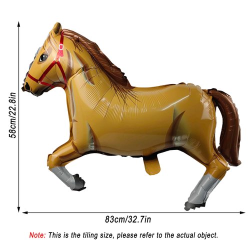 4PCS Giant Horse Balloon Horse Shaped Aluminum Foil Balloon for Horse Themed Party Balloons gallant Horse Balloon Cowboy Birthday Party Decorations Supplies
