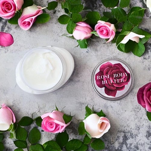 Rose Body Butter for Dry and Sensitive Skin, Luxurious Nourishing Cream