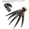 Halloween Joint Fingers, Halloween Cosplay Accessories, Black Left Hand Funny Toys, Horror Finger Extension Party Supplies Cosplay Props(02)