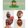 Taiyin 2 Pcs 2 Pcs Mushroom Hair Accessories Hair Sticks for Buns Mushroom Hair Clip (Red)
