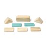 Tegu Robo Magnetic Wooden Block Set, Electric Aqua, 8 PIECE