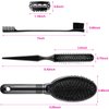 9 Pieces Wig Combs Set Includes Hair Edge Brush Airbag Massage Comb Wide Tooth Hair Comb Wig Clips for Curly Straight Thick Synthetic and Human Hair