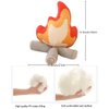 NatureMan 12 in Funny Campfire Plush Toys,Soft Simulation Bonfire Stuffed Plushies Doll Fake Fire Firewood Plush Pillow, for Outdoor Camping Room Decor Kids Gifts