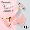 Jade Roller For Face 2 in 1 Gua Sha Tools Anti Aging Depuffing Beauty Skin Stone Massager Face Roller Including 100% Real Natural Rose Quartz Roller For Face Stone Facial Jade Roller by Qita