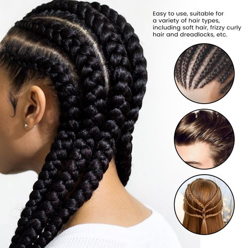 VolksRose Styling Gel - Extreme Hold Hair Gel for Twist, Locs, Box Braids, All Hair Types - Flakeless Braid & Edge Gel, Tames Frizz & Edges, Long Lasting - 1.76 Fluid Ounces