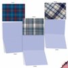 The Best Card Company - 10 Boxed All Occasion Cards with Envelopes (4 x 5.12 Inch) - Colorful, Fun Note Cards Assorted - Tartan Blue M3100