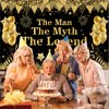 The Man The Myth The Legend Decorations Backdrop Banner, Black Gold Glitter Birthday Party Decorations Banner for Men Dad Father's Day Backdrop for Retirement Bachelor Party Supplies