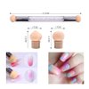 JERCLITY 8pcs Nail Art Brushes Set Ombre Nail Brush Dotting Pen Nail Art Liner Brushes French Tip Brush Lace Nail Brush Gradient Painting Pens Nail Sponges for Ombre Brush Nail Art Tools Set
