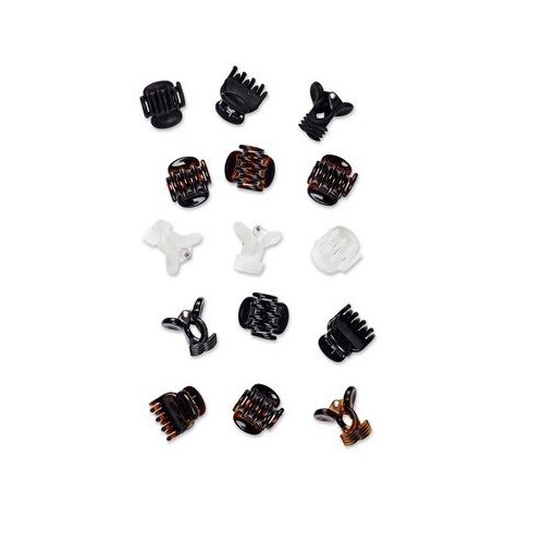 Scunci Mini Jaw Clips - 15pk Black