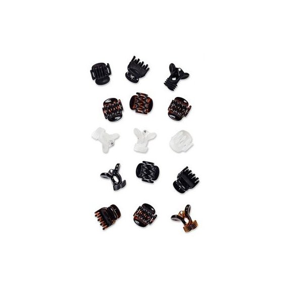 Scunci Mini Jaw Clips - 15pk Black