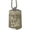 K-9 Unit Police Officer and Dog - Military Dog Tag, Luggage Tag Metal Chain Necklace