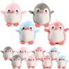 Kasyat 12 Pieces Mini Penguin Plush Penguin Stuffed Animal Party Favors, Cute Small Baby Penguin Stuffed Doll Keyholder Decor for Birthday Gift Boys Girls(Likable Style)