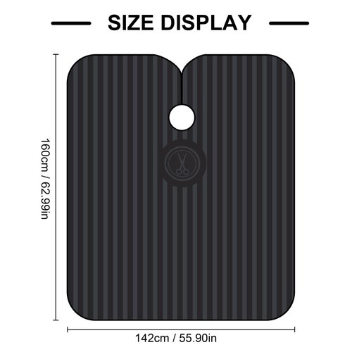 Professional Salon Cape Polyester Barber Cape Hair Cut Cape,54”x62” (Black, 5 Pack)