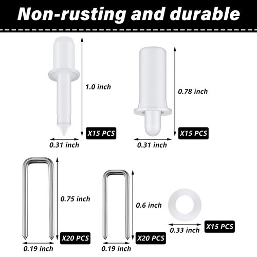 Jetec Repair Plantation Shutters Tool Set Plantation Shutter Louvers Staples Shutter Replacement Repair Pins for Windows Tools Supplies (85 Pieces)