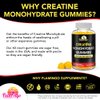 Creatine Gummy Supplement- Lemon Flavored Creatine Monohydrate Pre Workout Chews for Energy Boost, Creatine Supplement for Building Muscle and Strength, Vegan, Non-GMO 90 Count