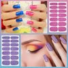 DANNEASY 24 Sheets Full Nail Wraps Nail Polish Stickers for Women Solid Color Nail Polish Strips Gel Nail Strips Self Adhesive Fingernail Stickers Manicure Kit with 1pc Nail File, Cuticle Stick
