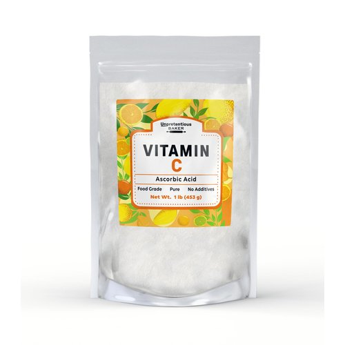 Unpretentious Vitamin C Powder Baker (1 lb) Ascorbic Acid, Resealable Bag